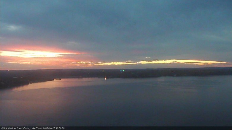 Lake Travis webcam, October 25, 2016 6:05 PM CT