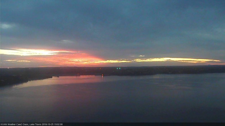 Lake Travis webcam, October 25, 2016 6:15 PM CT