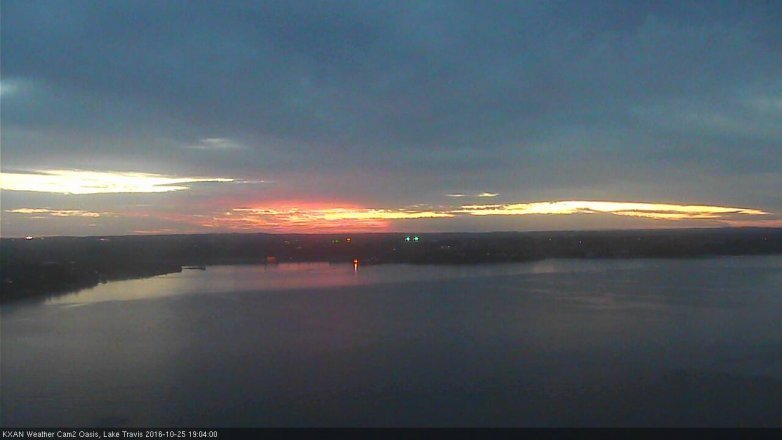 Lake Travis webcam, October 25, 2016 6:35 PM CT