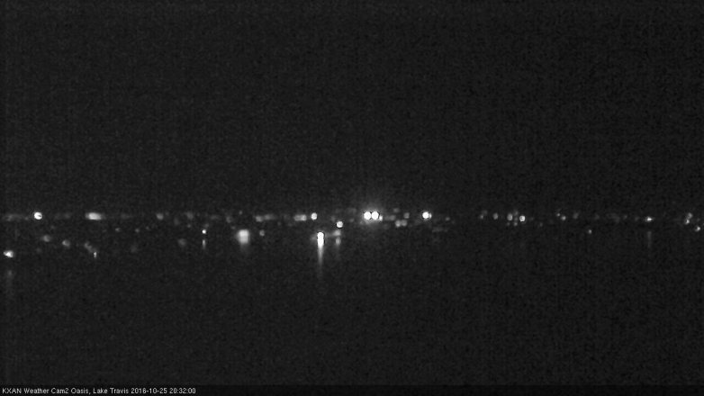 Lake Travis webcam, October 25, 2016 8:00 PM CT