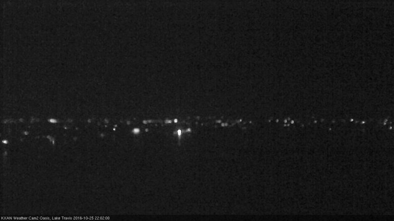 Lake Travis webcam, October 25, 2016 9:20 PM CT