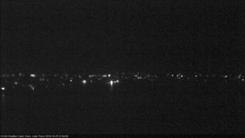 Lake Travis webcam, October 25, 2016 9:30 PM CT