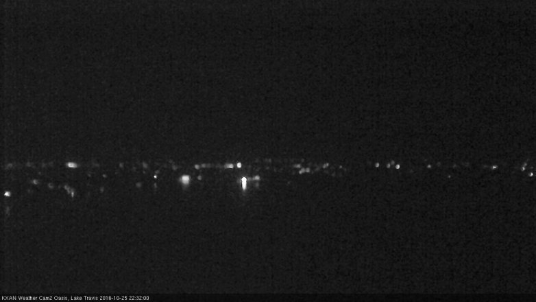Lake Travis webcam, October 25, 2016 9:35 PM CT