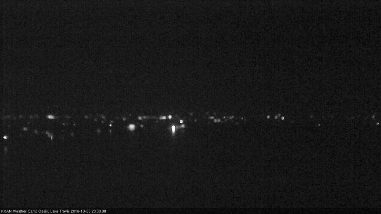 Lake Travis webcam, October 25, 2016 10:40 PM CT