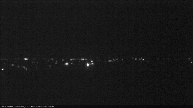 Lake Travis webcam, October 25, 2016 11:55 PM CT
