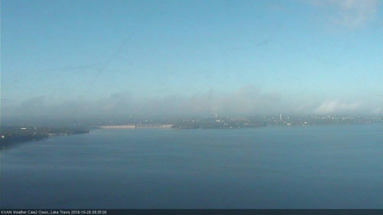 Lake Travis webcam, October 26, 2016 9:05 AM CT