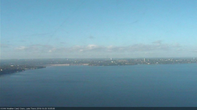 Lake Travis webcam, October 26, 2016 9:10 AM CT