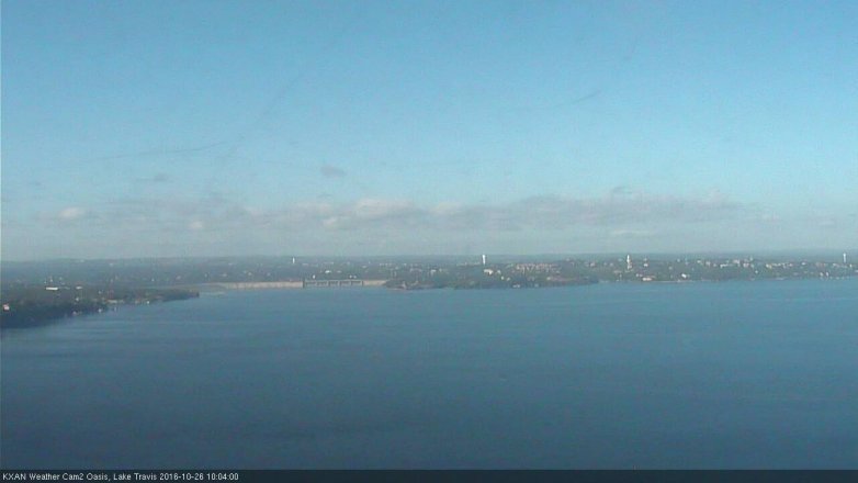 Lake Travis webcam, October 26, 2016 9:20 AM CT