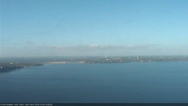 Lake Travis webcam, October 26, 2016 9:25 AM CT