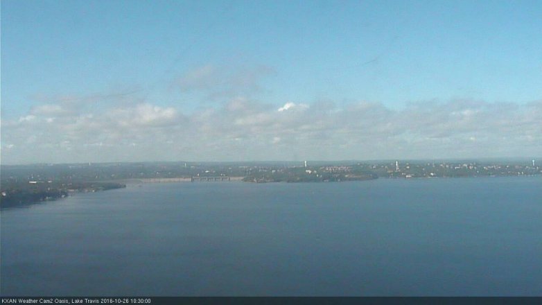 Lake Travis webcam, October 26, 2016 9:45 AM CT