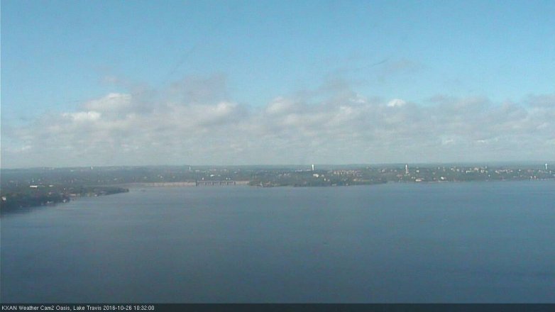 Lake Travis webcam, October 26, 2016 10:00 AM CT