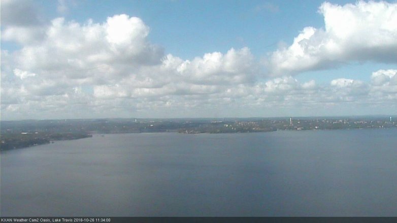 Lake Travis webcam, October 26, 2016 10:45 AM CT