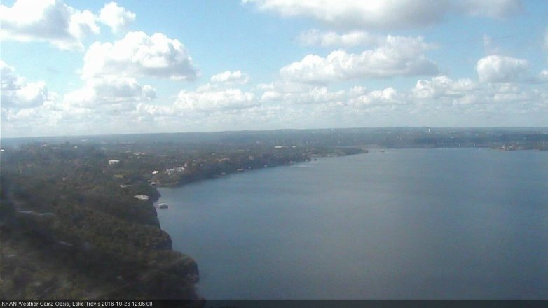 Lake Travis webcam, October 26, 2016 11:25 AM CT