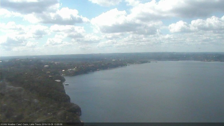 Lake Travis webcam, October 26, 2016 12:30 PM CT