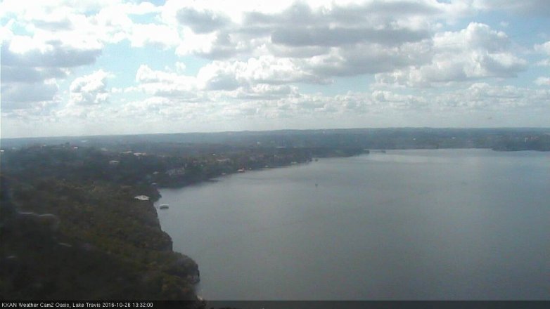 Lake Travis webcam, October 26, 2016 12:40 PM CT
