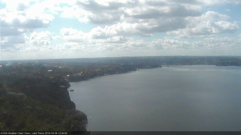 Lake Travis webcam, October 26, 2016 12:50 PM CT
