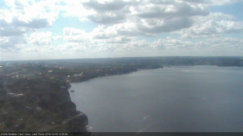 Lake Travis webcam, October 26, 2016 1:05 PM CT