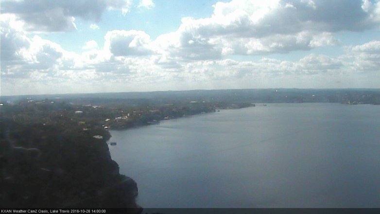 Lake Travis webcam, October 26, 2016 1:20 PM CT