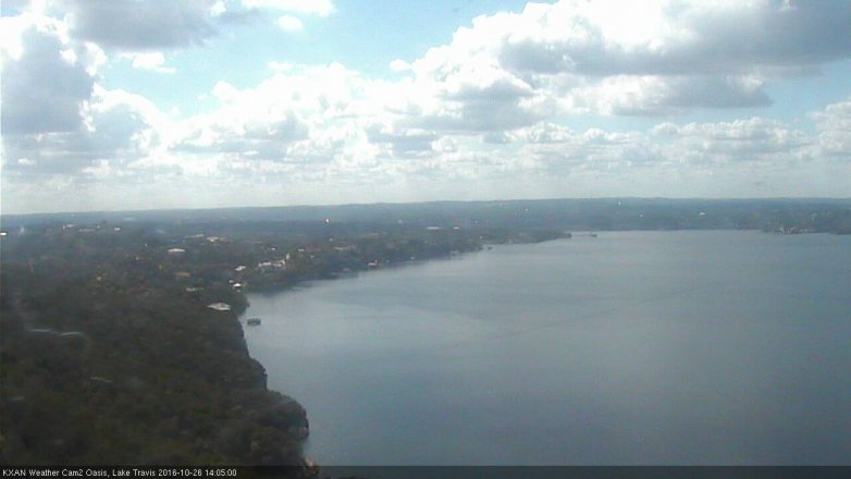 Lake Travis webcam, October 26, 2016 1:35 PM CT