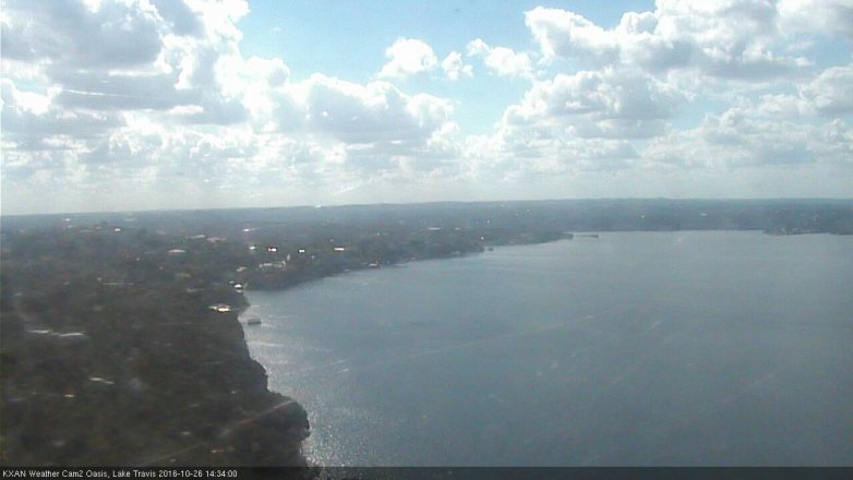 Lake Travis webcam, October 26, 2016 1:45 PM CT