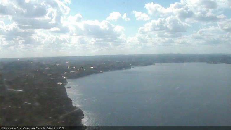 Lake Travis webcam, October 26, 2016 1:50 PM CT