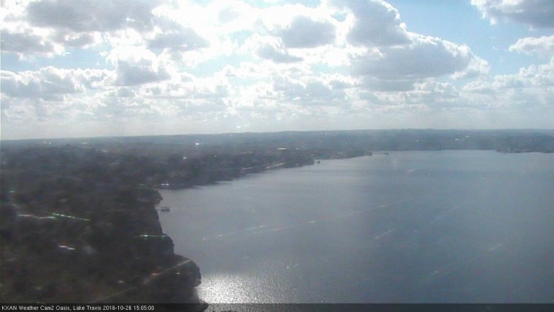 Lake Travis webcam, October 26, 2016 2:20 PM CT