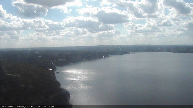 Lake Travis webcam, October 26, 2016 2:35 PM CT