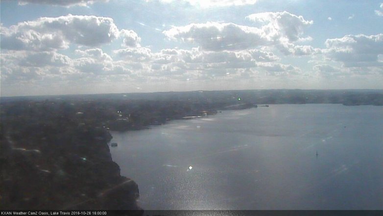 Lake Travis webcam, October 26, 2016 3:20 PM CT