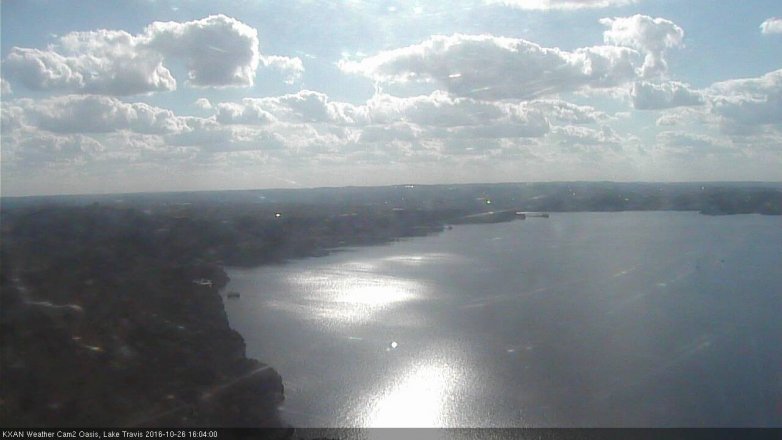 Lake Travis webcam, October 26, 2016 3:30 PM CT