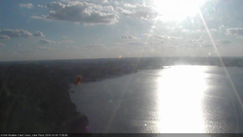 Lake Travis webcam, October 26, 2016 4:15 PM CT