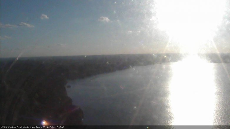 Lake Travis webcam, October 26, 2016 5:00 PM CT
