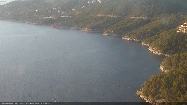 Lake Travis webcam, October 26, 2016 5:25 PM CT