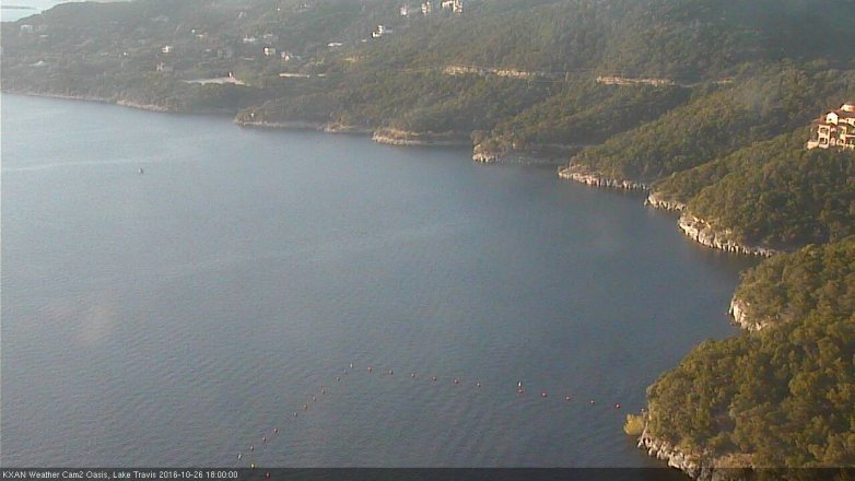 Lake Travis webcam, October 26, 2016 5:30 PM CT