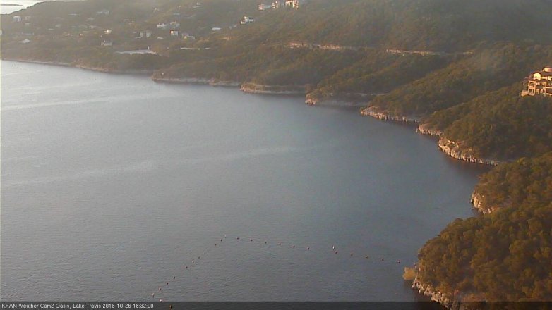 Lake Travis webcam, October 26, 2016 5:45 PM CT