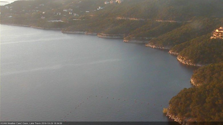 Lake Travis webcam, October 26, 2016 5:50 PM CT