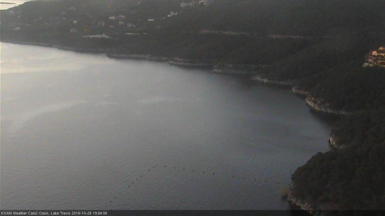 Lake Travis webcam, October 26, 2016 6:15 PM CT