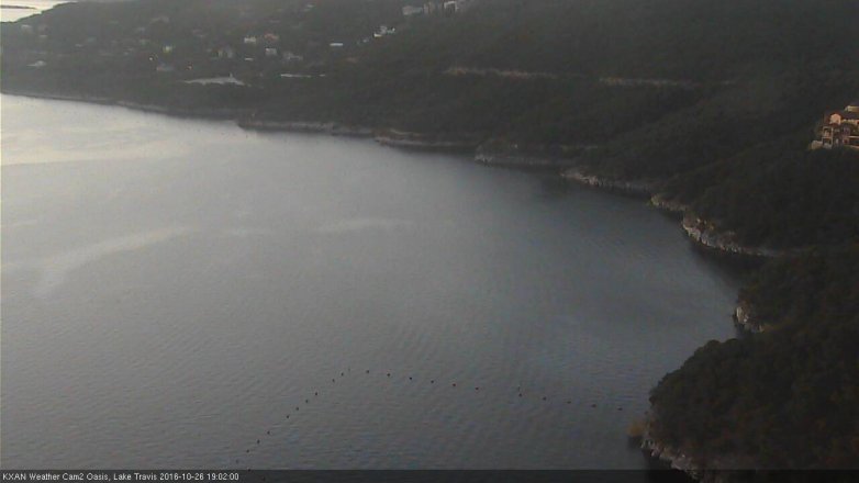 Lake Travis webcam, October 26, 2016 6:20 PM CT