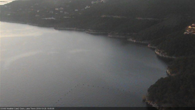 Lake Travis webcam, October 26, 2016 6:35 PM CT