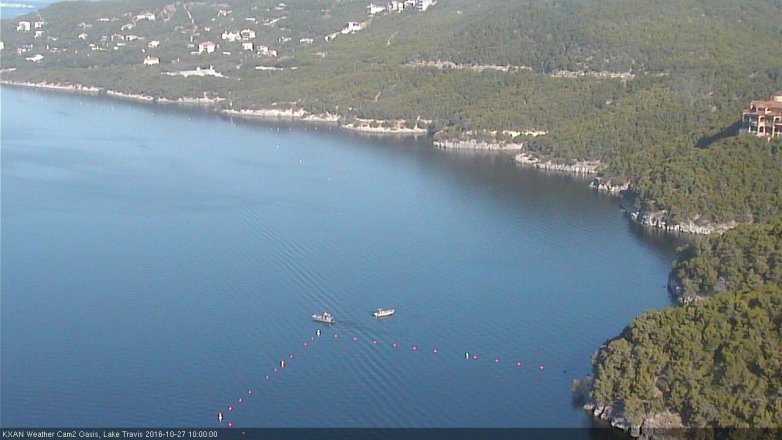 Lake Travis webcam, October 27, 2016 9:05 AM CT