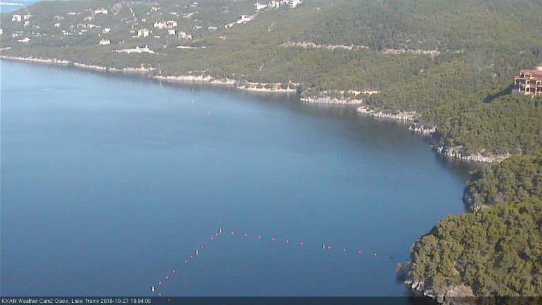 Lake Travis webcam, October 27, 2016 9:30 AM CT
