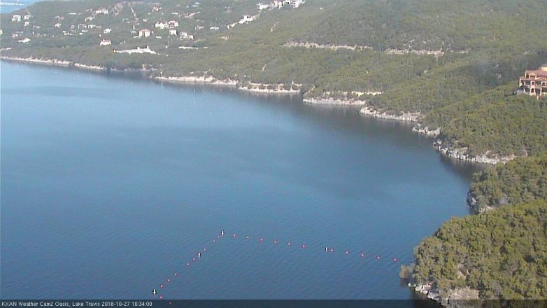 Lake Travis webcam, October 27, 2016 9:55 AM CT