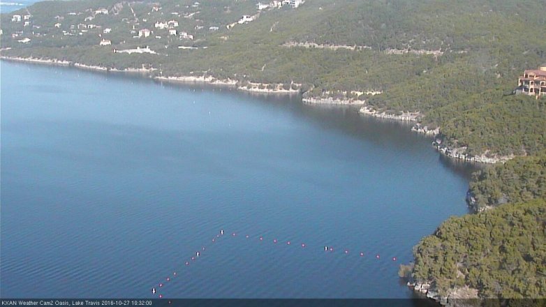 Lake Travis webcam, October 27, 2016 10:00 AM CT