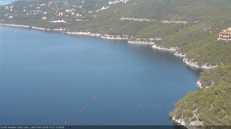 Lake Travis webcam, October 27, 2016 11:20 AM CT
