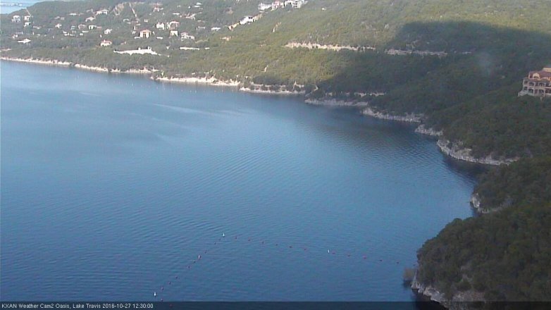Lake Travis webcam, October 27, 2016 11:45 AM CT
