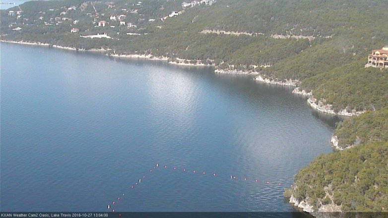 Lake Travis webcam, October 27, 2016 12:15 PM CT