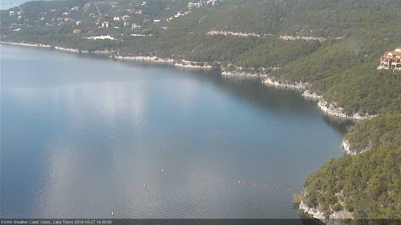 Lake Travis webcam, October 27, 2016 1:35 PM CT