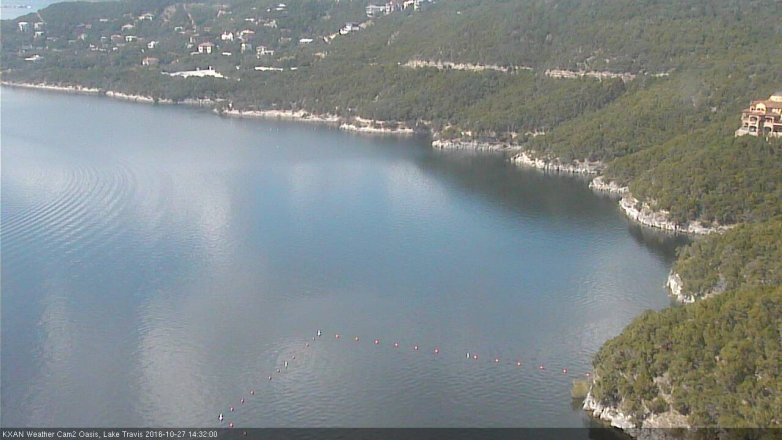 Lake Travis webcam, October 27, 2016 2:00 PM CT