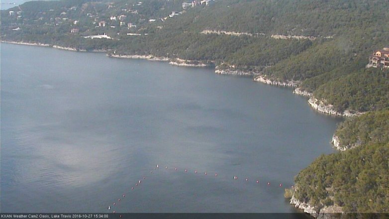 Lake Travis webcam, October 27, 2016 3:00 PM CT