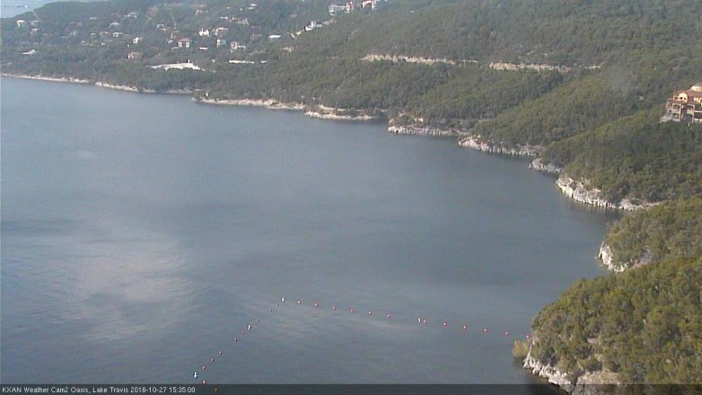 Lake Travis webcam, October 27, 2016 3:05 PM CT