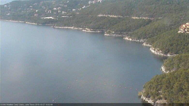 Lake Travis webcam, October 27, 2016 3:20 PM CT